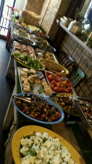 Part of the lunch buffet selection at Orto in Rome