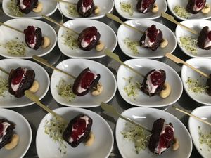 Dates with crazy topping  at Feegan Catering in Hamburg