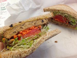 tempeh sandwich at Ruffage Natural Foods in Honolulu