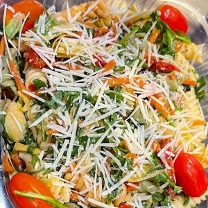 Vegan Italian Pasta with Artichoke and Sun Dried Tomatoes. Special week ending April 23rd 2022 at HANDHELDZ in Bethlehem