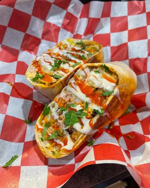 Vegan Buffalo cauliflower burrito  at HANDHELDZ in Bethlehem