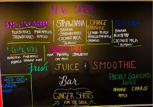 smoothie menu at HANDHELDZ in Bethlehem