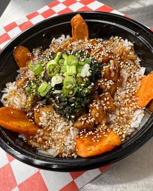 Vegan Chicken Teriyaki Bowel.  at HANDHELDZ in Bethlehem