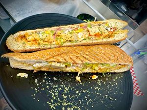 Vegan Buffalo Chicken Panini.  at HANDHELDZ in Bethlehem