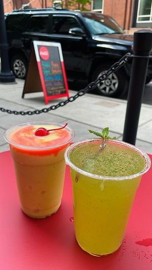 Pina Colada and a Mint Lemon Aid. at HANDHELDZ in Bethlehem