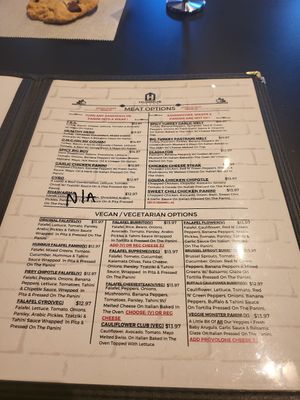 Menu at HANDHELDZ in Bethlehem