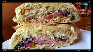 Baked falafel panini. at HANDHELDZ in Bethlehem