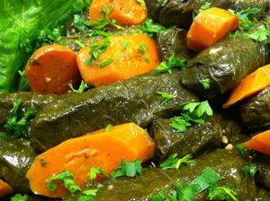 Home made Vegan grape leaves stuffed with rice and vegetables. at HANDHELDZ in Bethlehem
