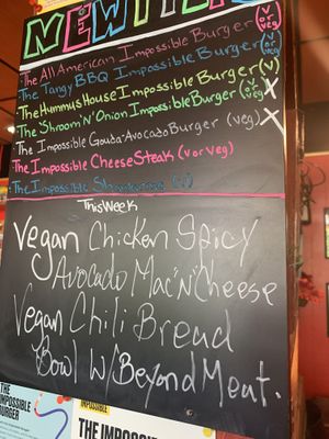Tons of vegan options prominently displayed, plus the prepared vegetable sides which are displayed in the deli case at HANDHELDZ in Bethlehem