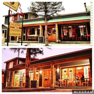 The entrance at Amerindia in Puerto Natales