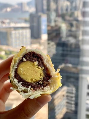 The pumpkin made “egg yolk” is to die for! at LN Fortunate Coffee 幸福咖啡 - Kwai Hing in New Territories