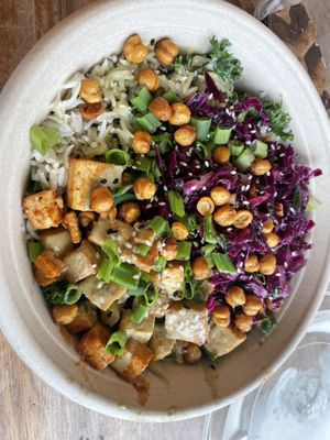 Coco curry bowl with tofuu  at Happy + Hale in Durham