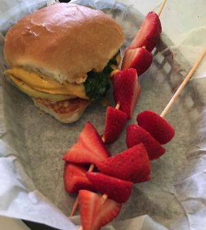 Breakfast sandwich! at Berben & Wolff's in Albany