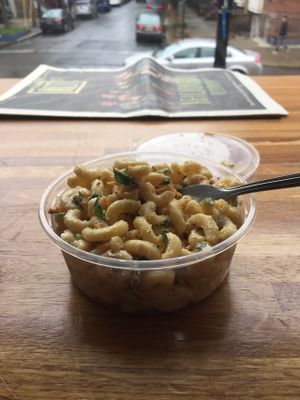 Macaroni salad at Berben & Wolff's in Albany