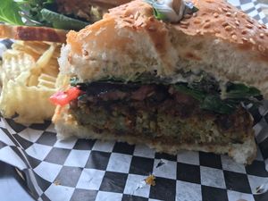 veggie burger at Berben & Wolff's in Albany