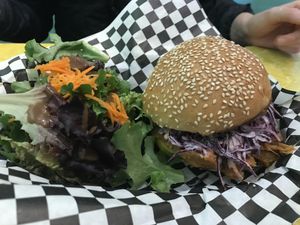 BBQ jackfruit at Berben & Wolff's in Albany