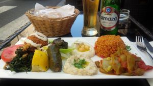 The Vegan Six-Item Sampler that everyone is talking about... at Le Maroush in Cannes