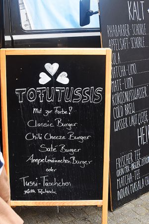 Their menu at Tofu Tussis in Berlin