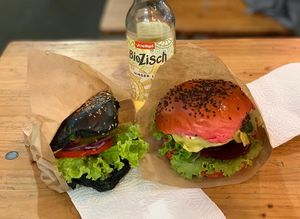 We loved the hamburgers 🍔 they where so tasty we eat two ☺️ at Tofu Tussis in Berlin