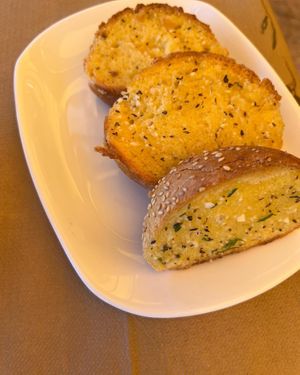 Garlic bread   at Sirtaki Taverna in Rhodes