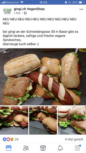 Sandwiches to go at The Store in Basel