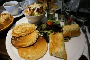 Sunday Brunch: Caesar Salad + Kebabs + Pancakes at Janine Loves Sunday in Paris