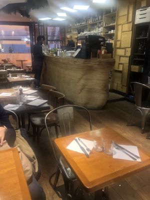 Inside table seating area at Janine Loves Sunday in Paris