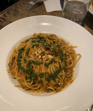 Spaghetti bolognese at Janine Loves Sunday in Paris