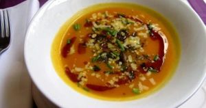 Carrot soup  at Galerija Food in Split