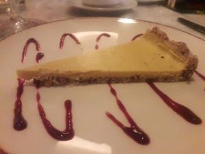 Raw lemon tart at Galerija Food in Split