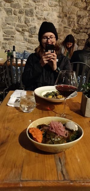 My hemp pasta dish at Galerija Food in Split