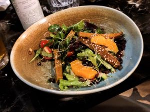 seitan salad at Galerija Food in Split