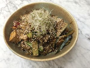 Tofu stir fry at Galerija Food in Split