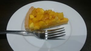Mango custard tart (Tasty Vegan taster night) at Bojangles  in Sunderland