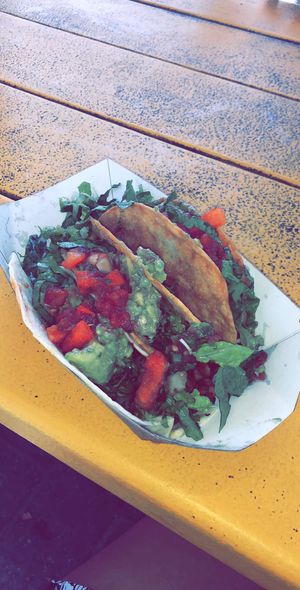 Hard and soft tempeh tacos at A1A Burrito Works Taco Shop in St Augustine