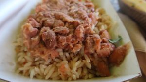 Beans and rice  at A1A Burrito Works Taco Shop in St Augustine