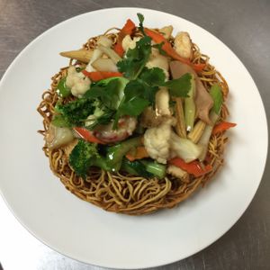 crispy chowmein at Green Lotus - Vietnam Town in San Jose