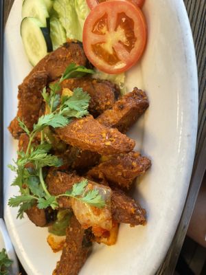 Sautéed crunchy "fish" with lemongrass & pepper   at Green Lotus - Vietnam Town in San Jose