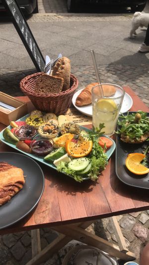 Vegan breakfast, Bergmannstraße, Croissant- all Vegan plus the cutest staff ever   at Cafe Neue Liebe in Berlin