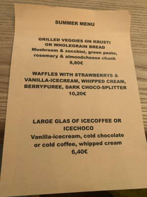 Summer specials 2024  at Cafe Neue Liebe in Berlin