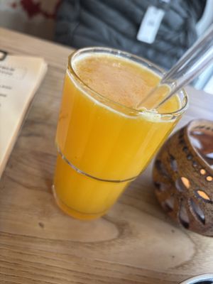 Fresh orange juice   at Cafe Neue Liebe in Berlin