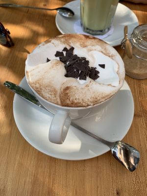 Hot chocolate at Cafe Neue Liebe in Berlin