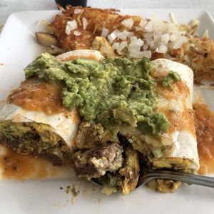 Vegan burrito w/ hash browns option at Anna's House - Plainfield in Grand Rapids