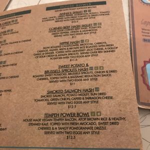 leaf icon means that it can be vegan-ized  at Anna's House - Plainfield in Grand Rapids