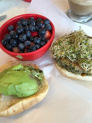 Garden herb sprout burger   at Anna's House - Plainfield in Grand Rapids