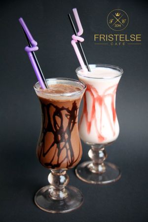 Vegan milkshakes at Fristelse Cafe & Bistro in Oslo