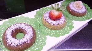 Raw donuts. at Bio & Chocolate in Siena