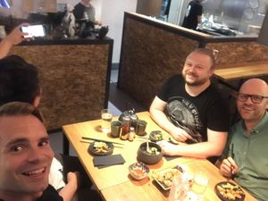 Ramen and lots of side dishes   at Papa Ramen - Skydebanegade in Copenhagen