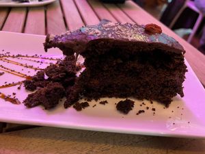 chocolate cake  at Sanissimo - Opera in Madrid