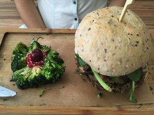 Terra Nostra burger at Sanissimo - Opera in Madrid